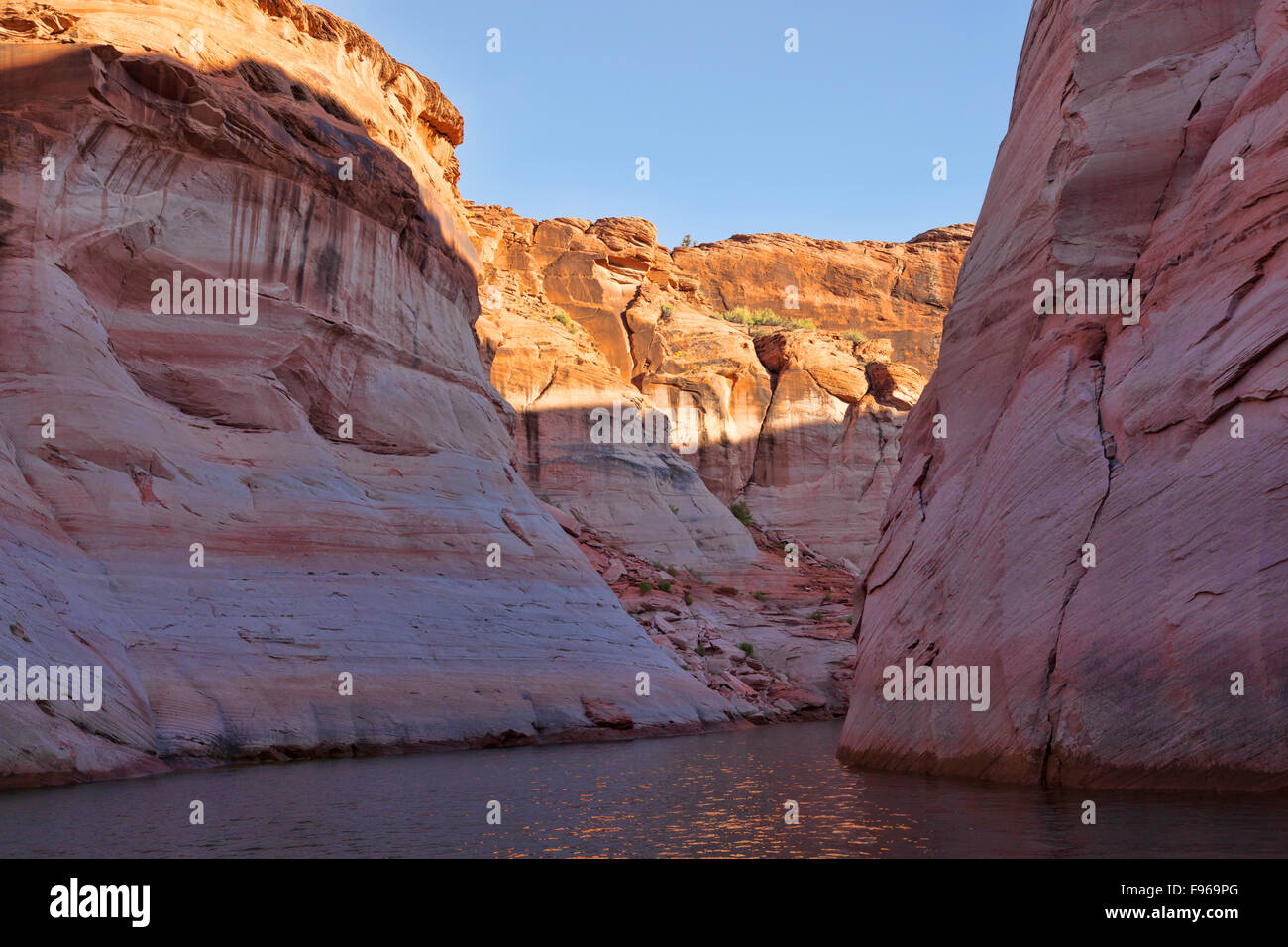 Lake Powell in Arizona.Lake Powell Water Rock Formations Desert Stock Photo