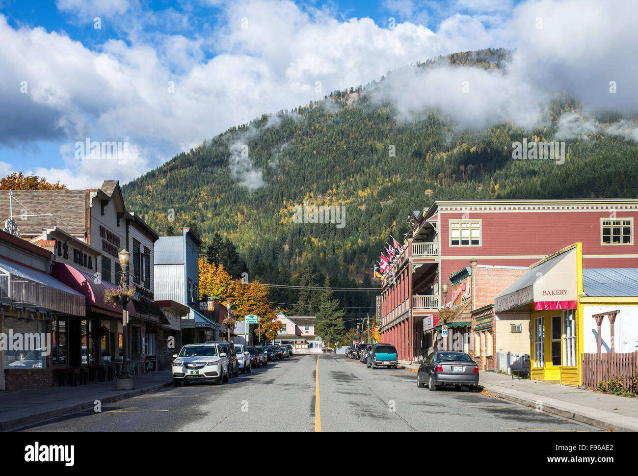 Heritage buildings in the old town of Kaslo in British Columbia, Canada