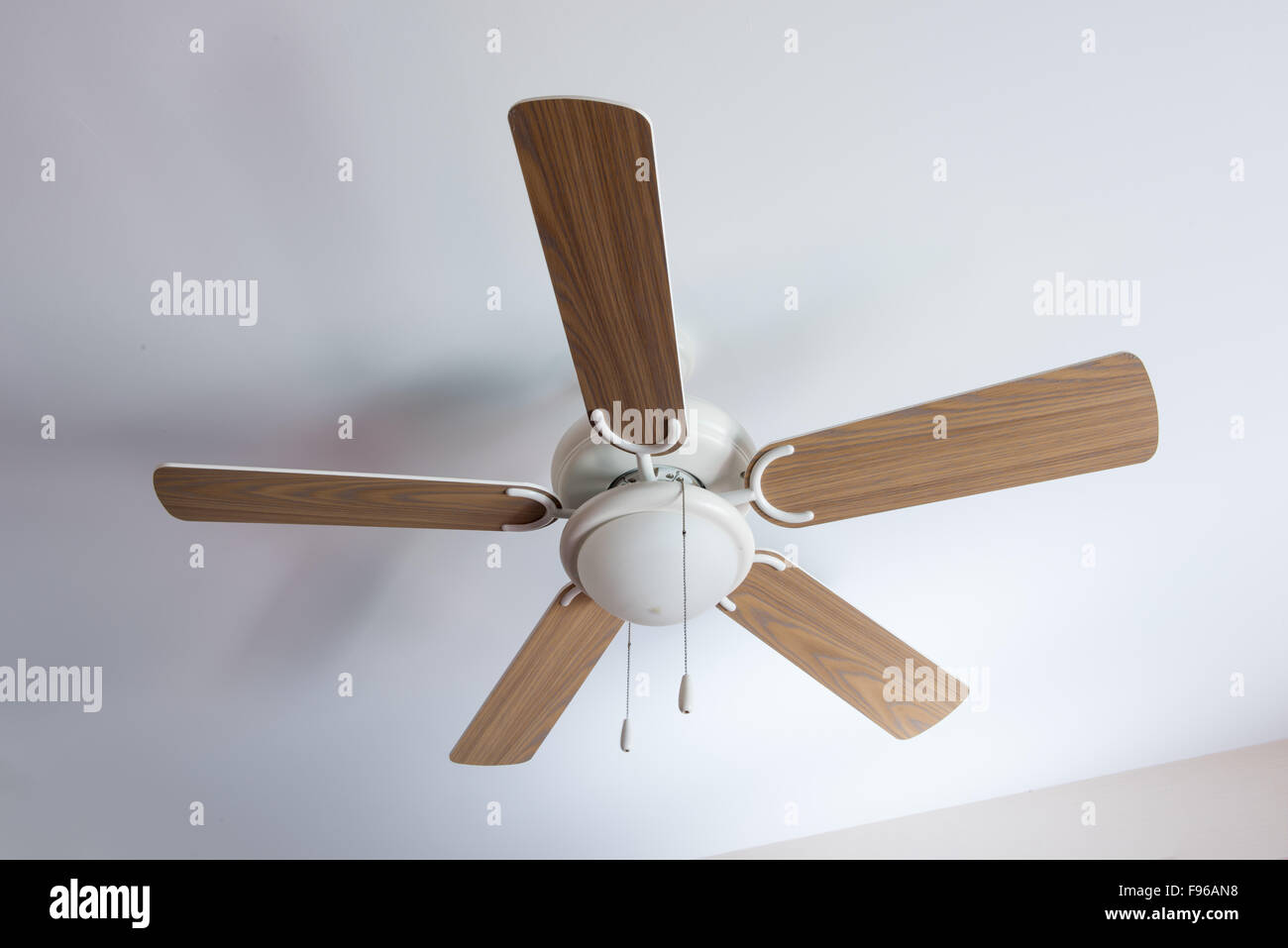 Modern electric ceiling lamp fan Stock Photo