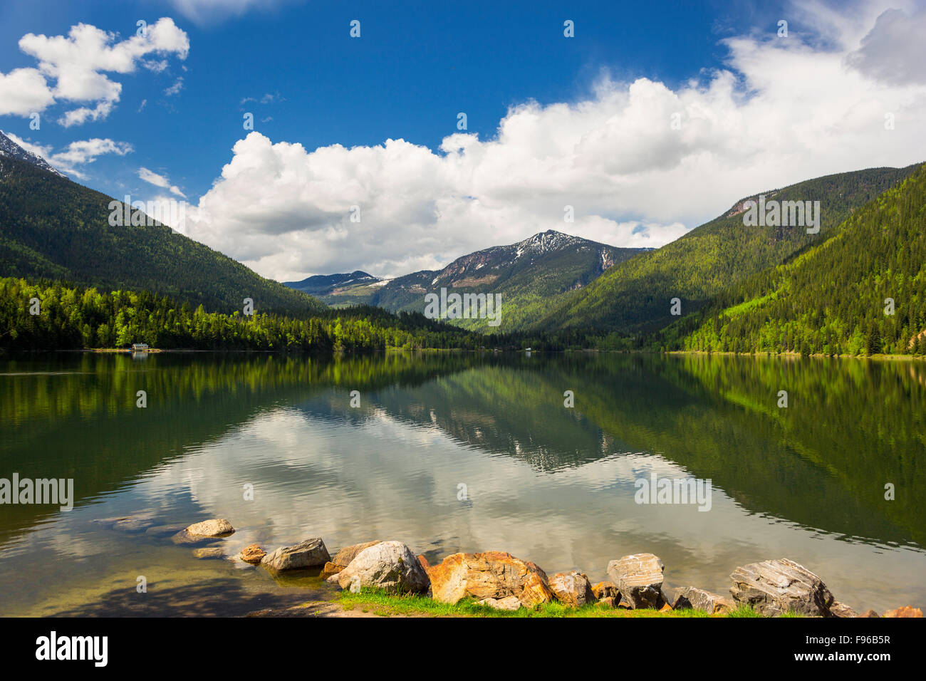 Three Valley lake, Revelstoke, British Columbia, Canada Stock Photo