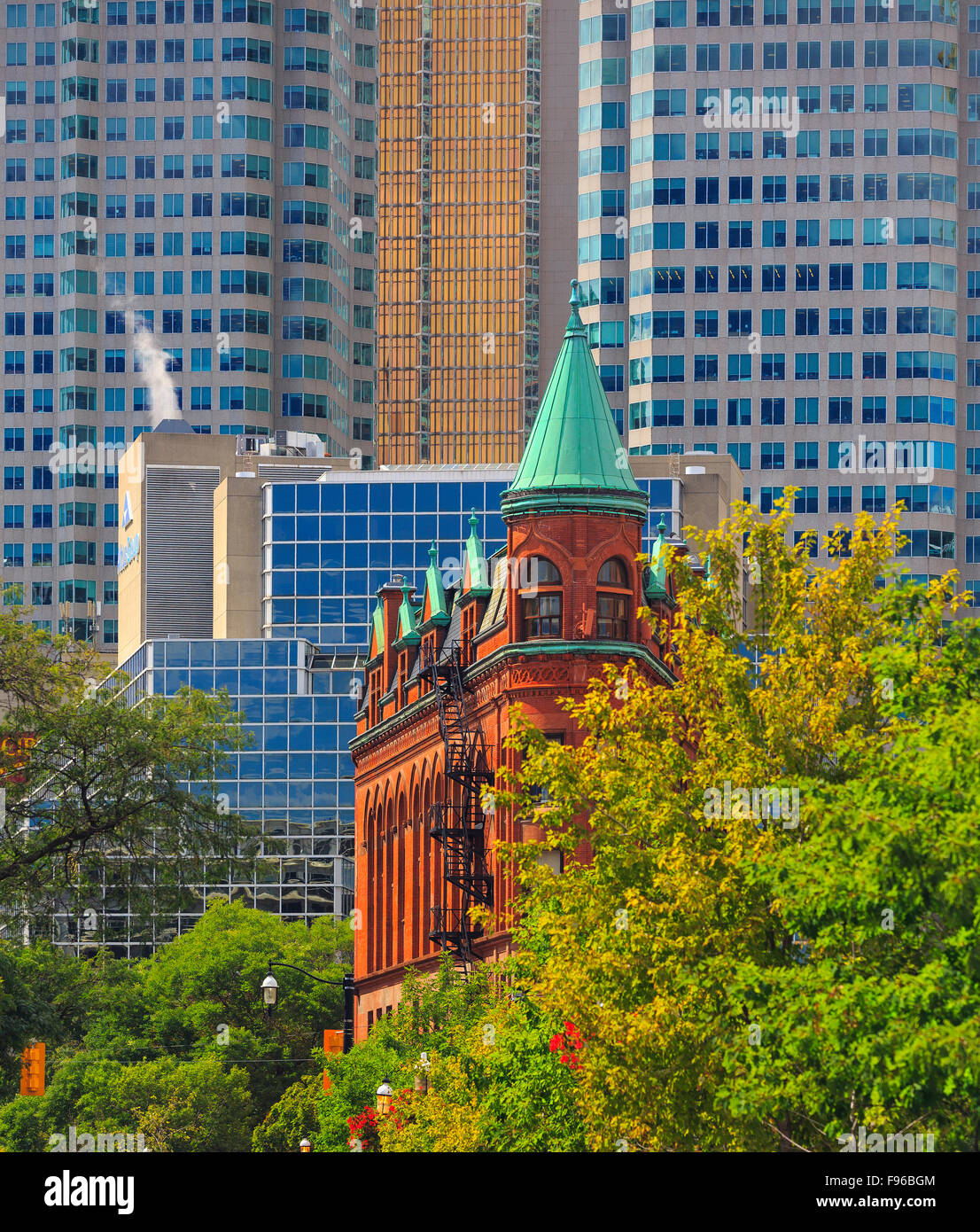 Gooderham Building (Flatiron Building) in downtown Toronto, Ontario, Canada. Stock Photo