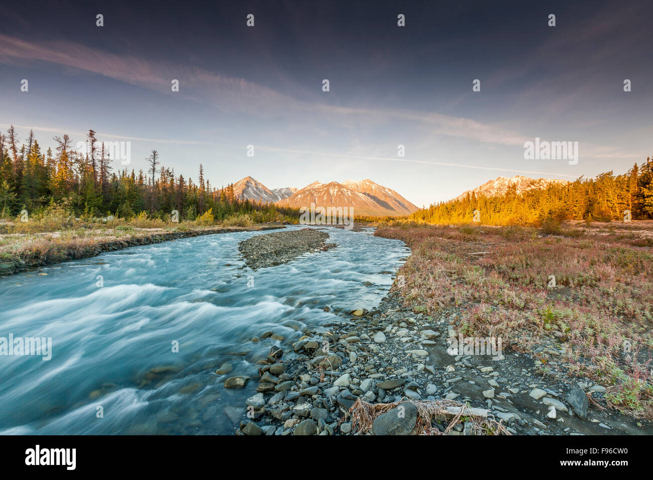 Quill Creek, Kluane National Park and Reserve, Yukon, Canada Stock Photo