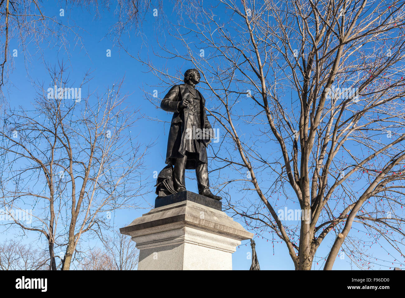 Statue of Sir John A. Macdonald, the first Prime Minister of Canada, on