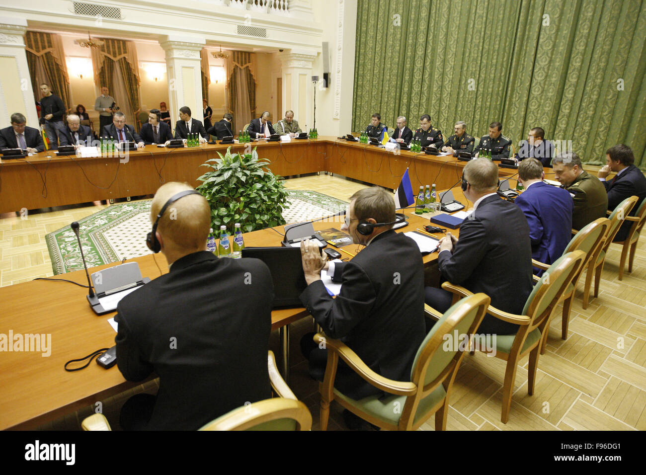 Kiev, Ukraine. 14th Dec, 2015. The Signing Of The Joint Statement Of ...