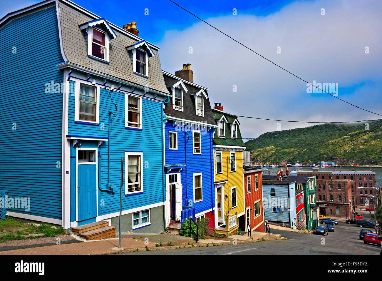 The charming houses in downtown St John's, St John's Bay, Avalon