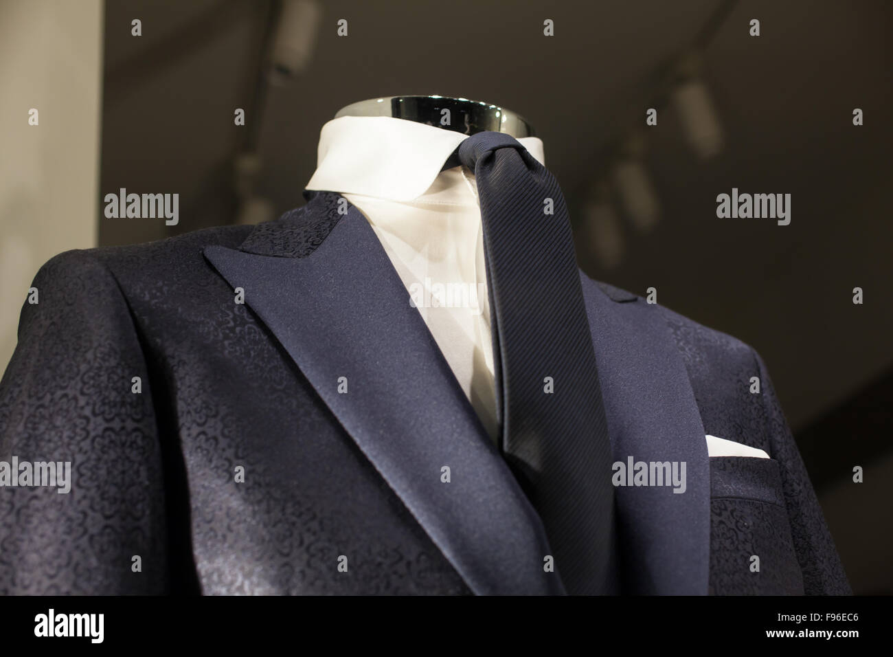 Close up of elegant male suit made in Italy Stock Photo