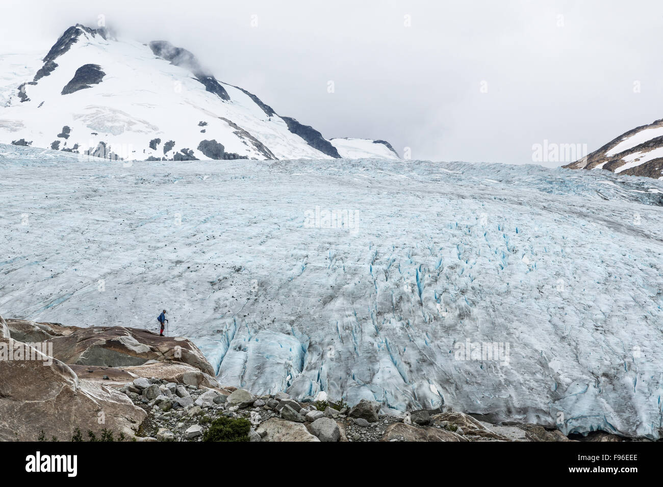 British Columbia, Canada, Chilcotin region, hiking, moraine landscape, receeding glacier,  Coast Mountains, Stock Photo