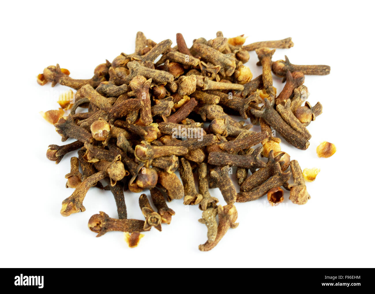 Fragrant clove on white background Stock Photo - Alamy
