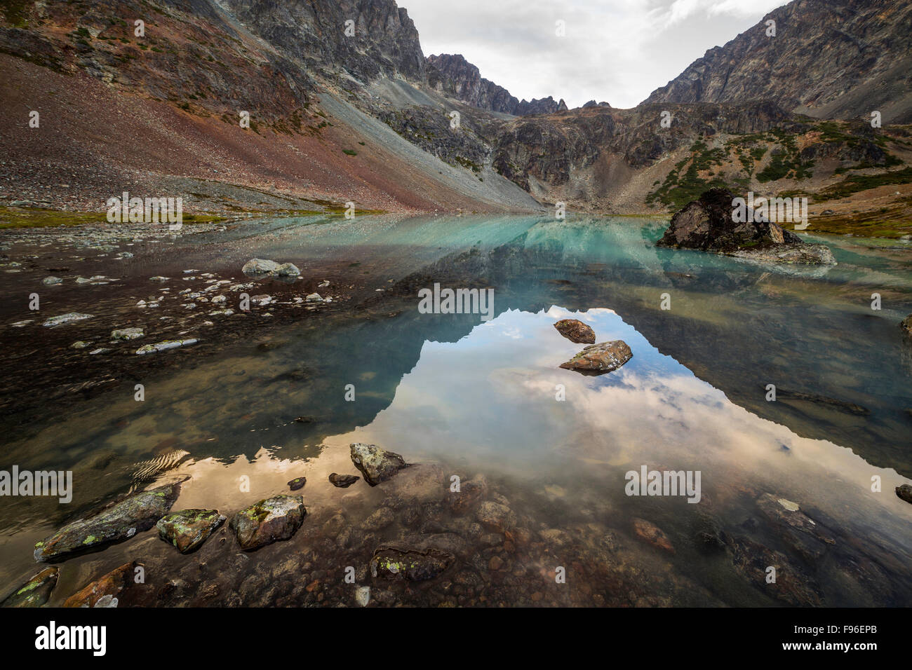 Canada, British Columbia, Chilcotin, alpine lake, Niut Range, Coast Mountains, Stock Photo