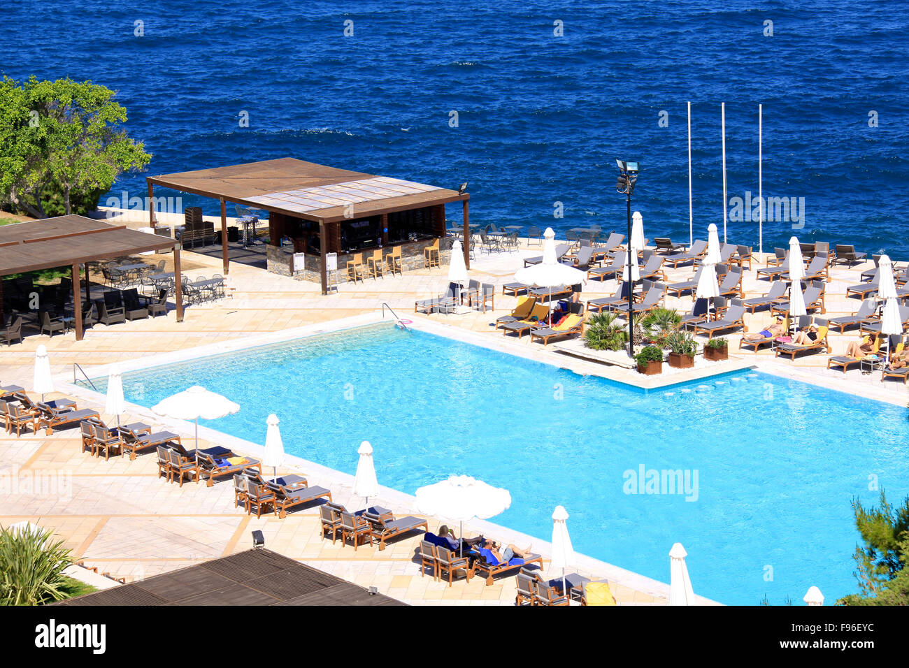 tropical swimming pool near the beach Stock Photo - Alamy