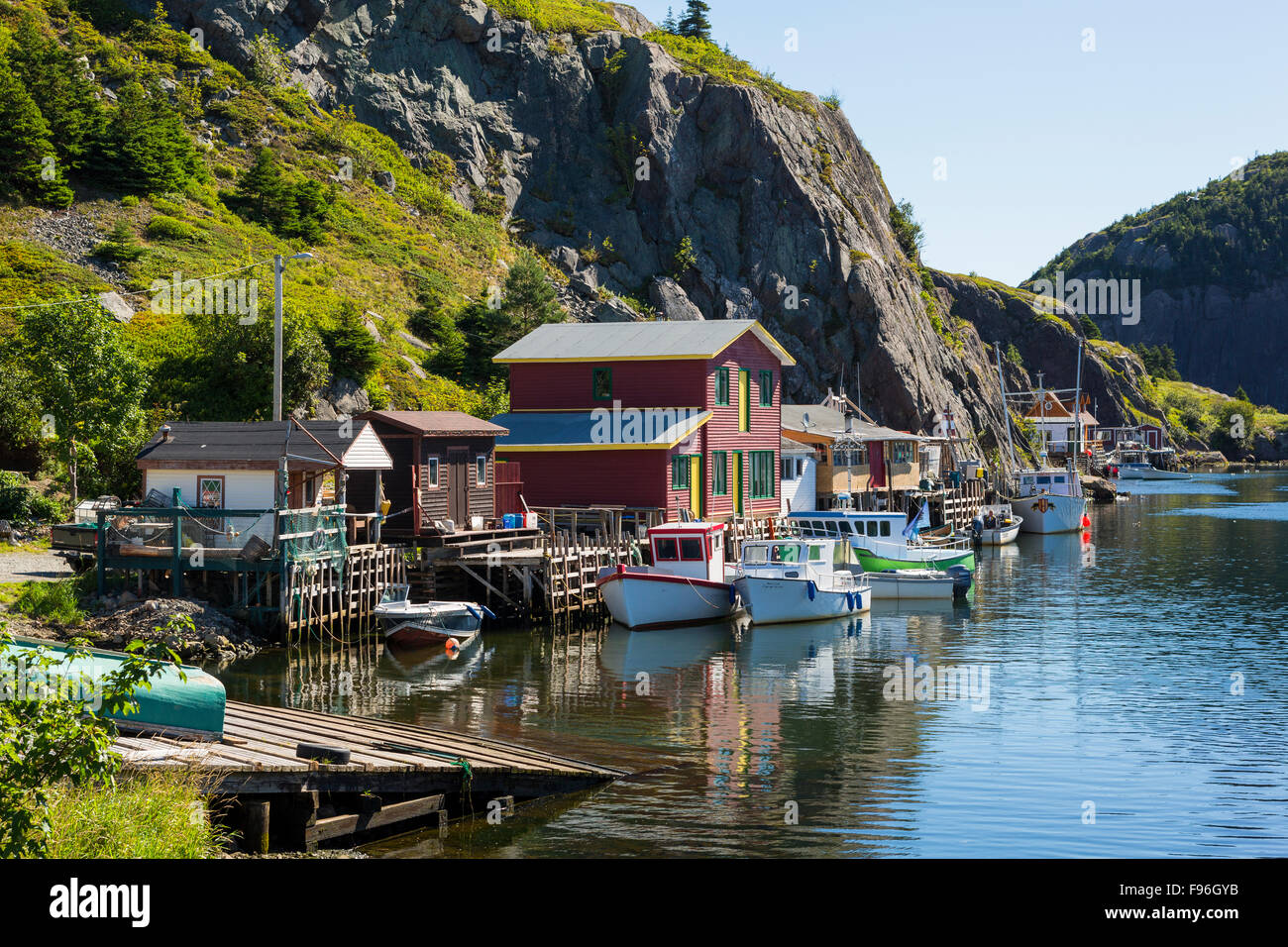 Quidi Vidi Harbour, St. John's, Newfoundland, Canada Stock Photo