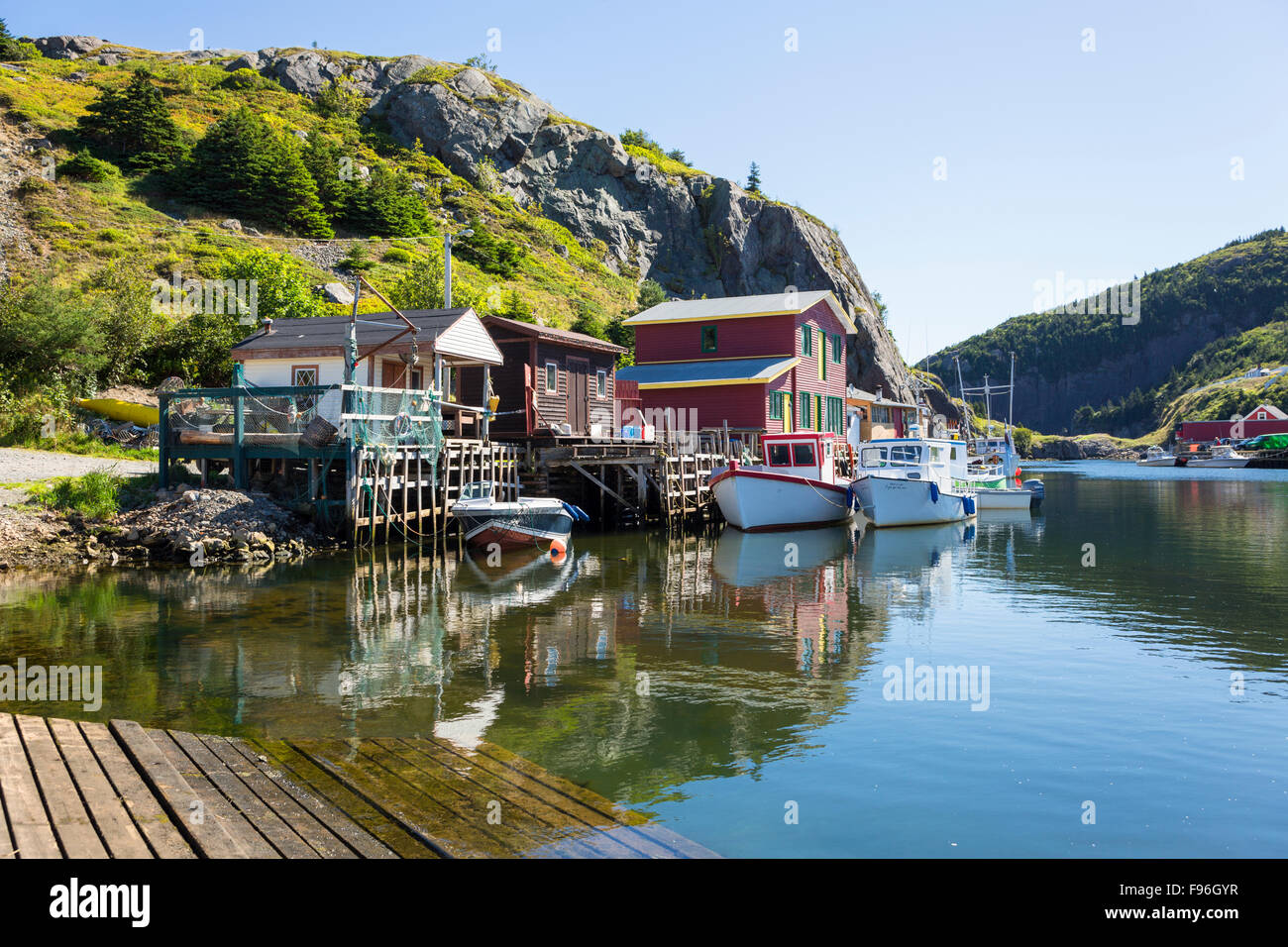 Quidi Vidi Harbour, St. John's, Newfoundland, Canada Stock Photo