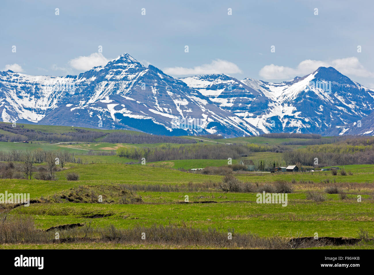 Ranch, Pincher Creek No.9, Division No.3, Alberta, Canada Stock Photo