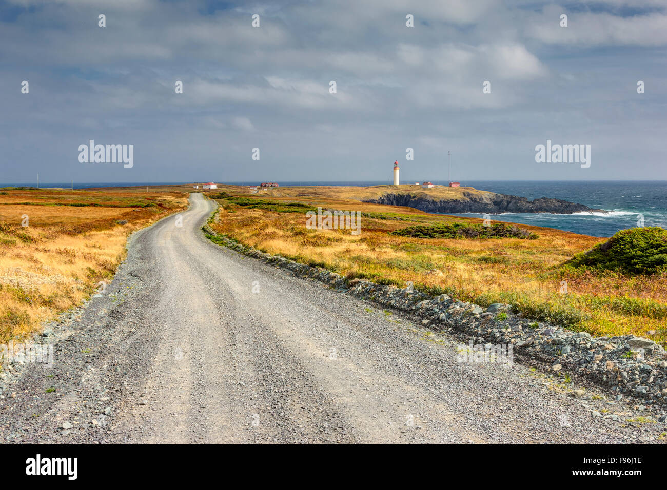 Clay road, Cape Race National Historic Site, Newfoundland, Canada Stock Photo