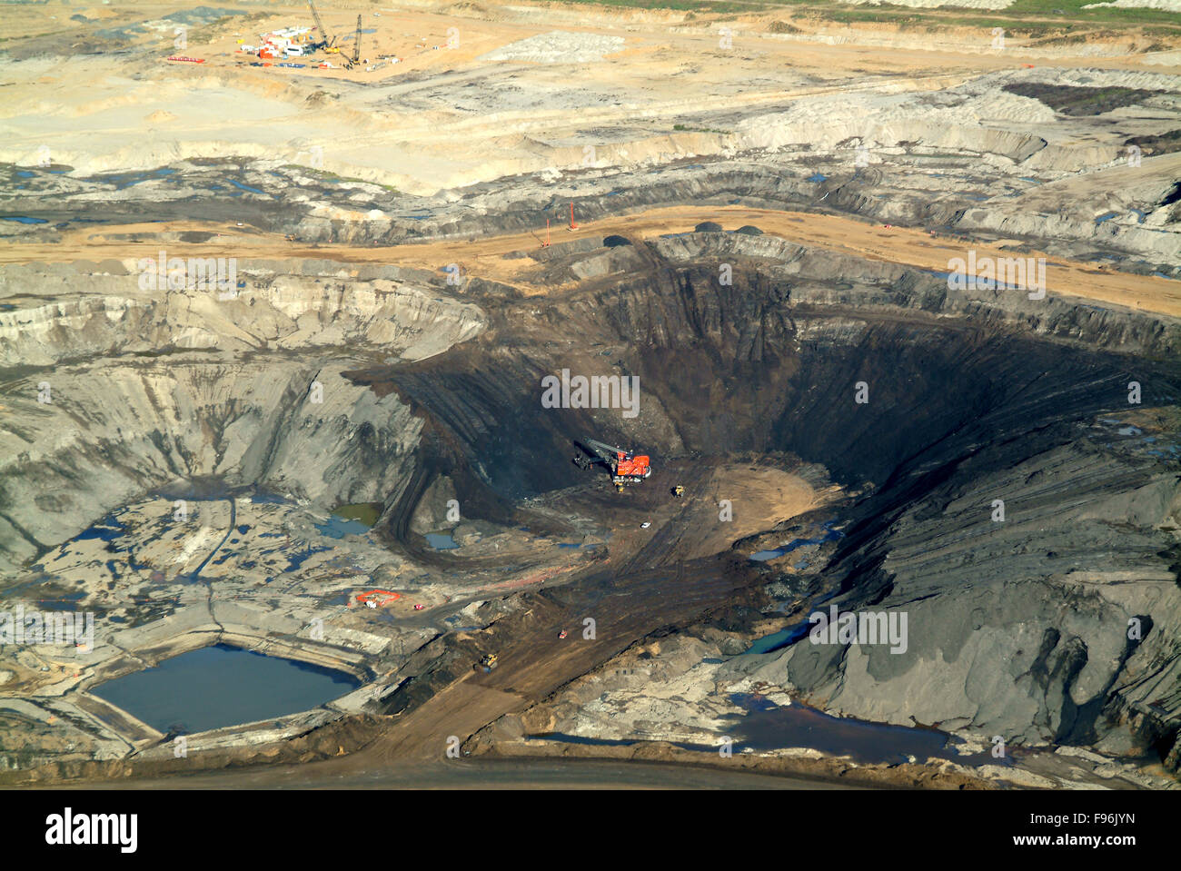 Aurora (Syncrude) mine site, Muskeg River N of Ft McMurray, Alberta Stock Photo