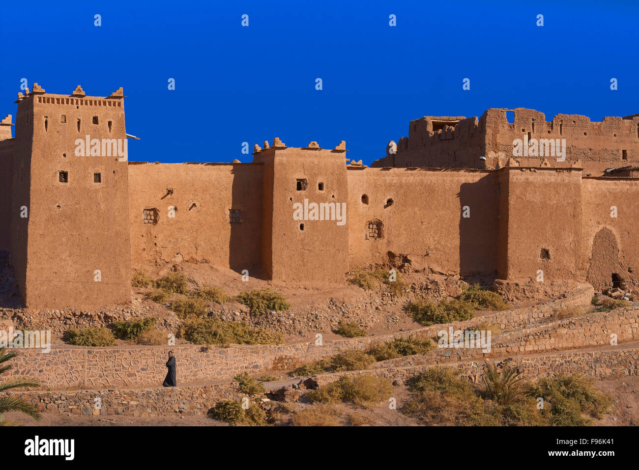 Taourirt Kasbah, earthen built by Pasha Glaoui, UNESCO World Heritage Site, Ouarzazate, Ouarzazate Province, Morocco Stock Photo