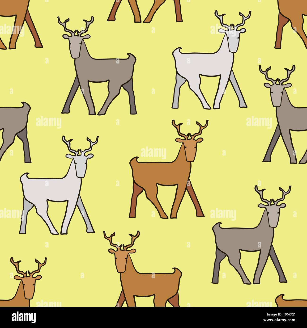 Winter background with funny deers Stock Vector Image & Art - Alamy