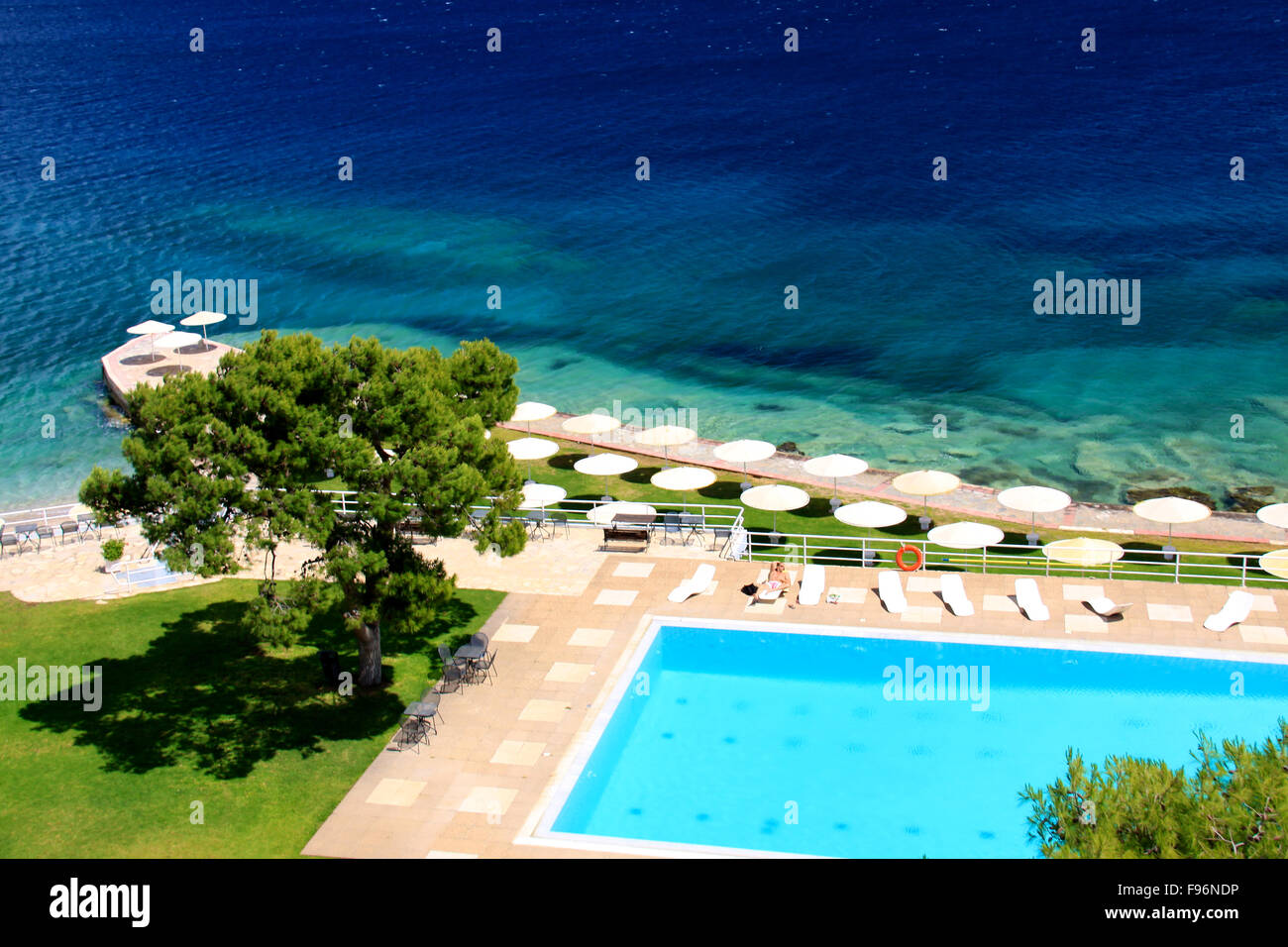 tropical swimming pool near the beach Stock Photo - Alamy