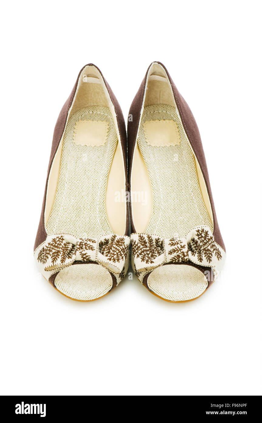 Woman shoes isolated on the white background Stock Photo - Alamy