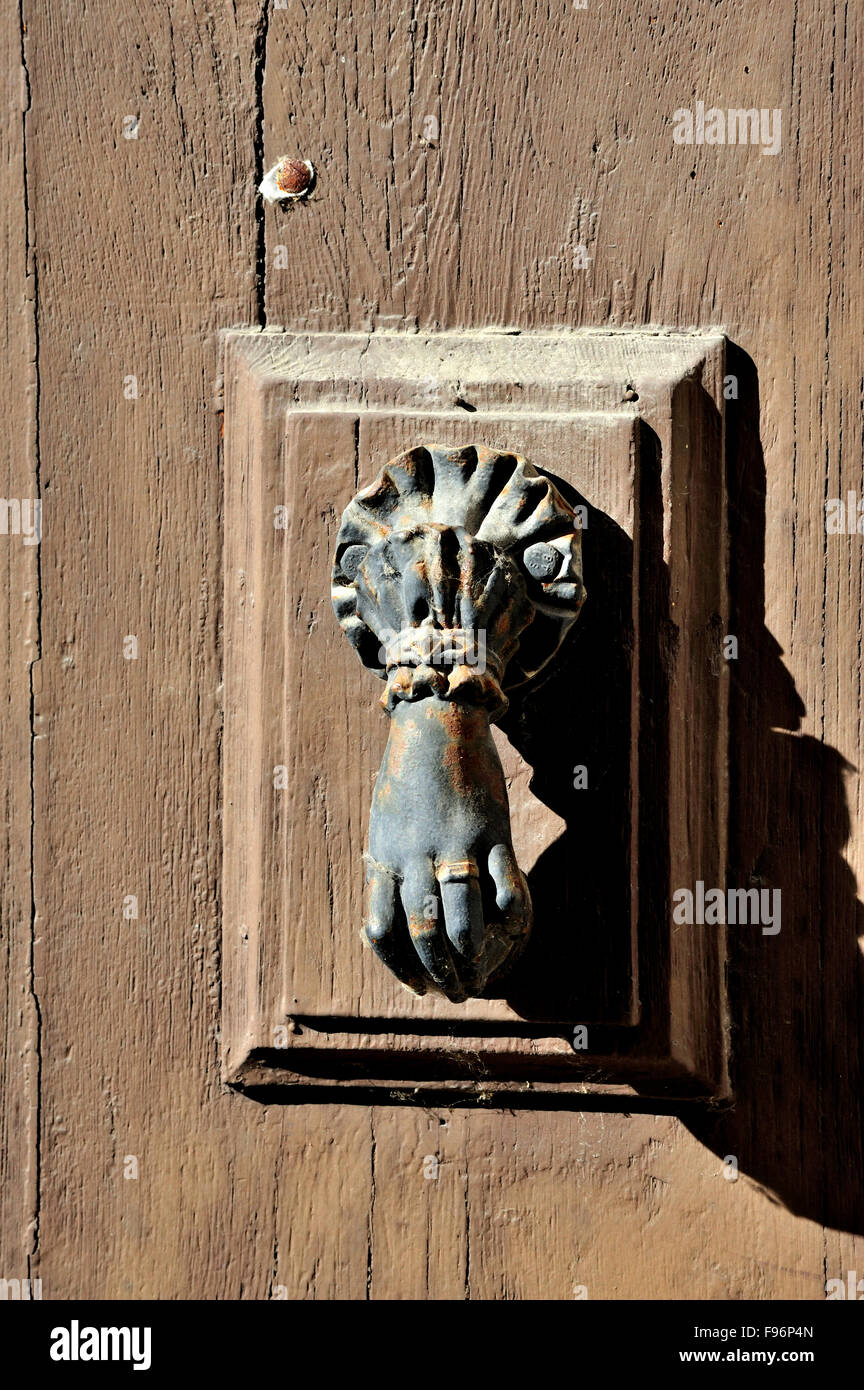 door knocker, Lauzun, LotetGaronne Department, France Stock Photo