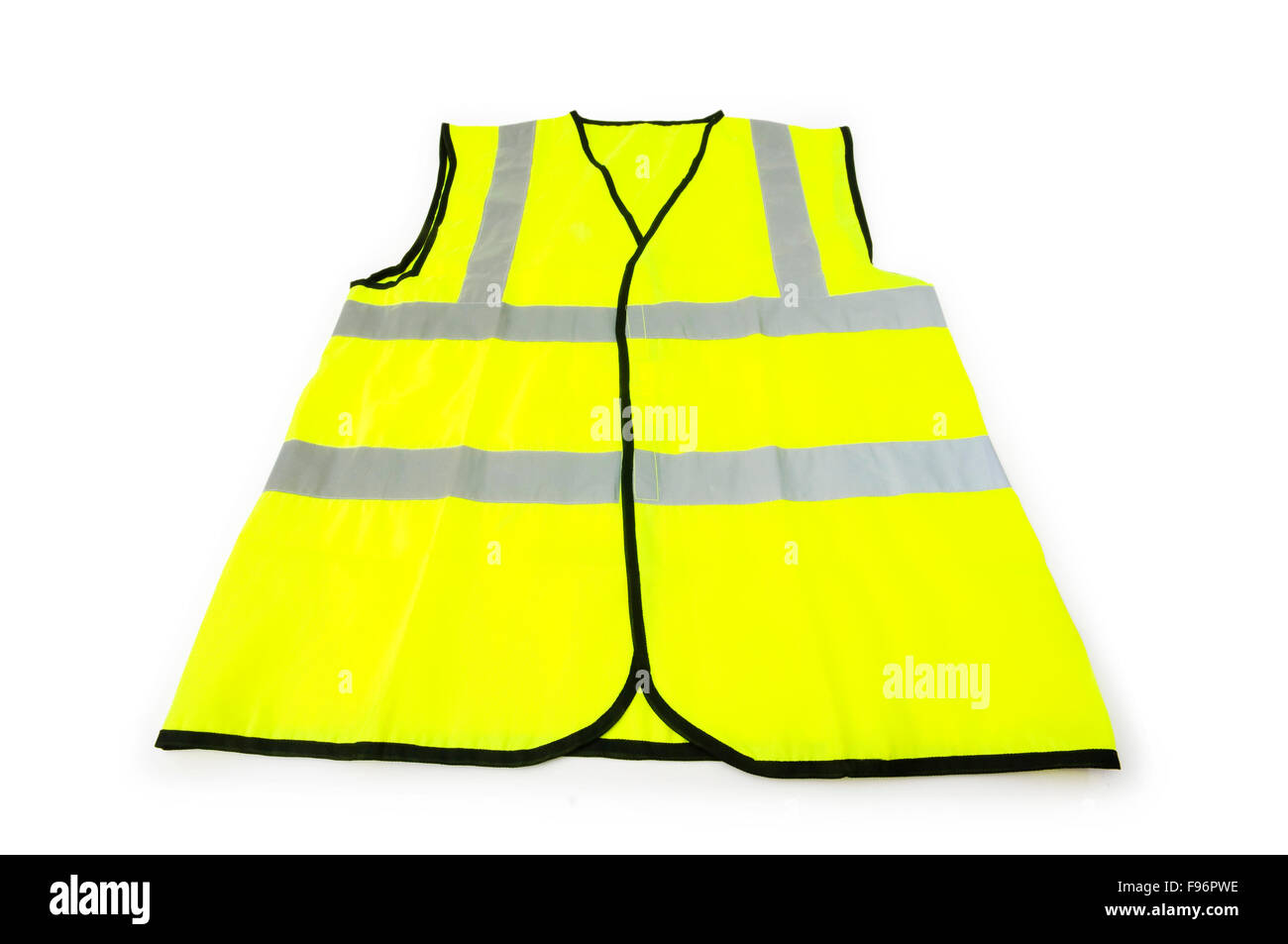 Yellow vest isolated on the white background Stock Photo - Alamy