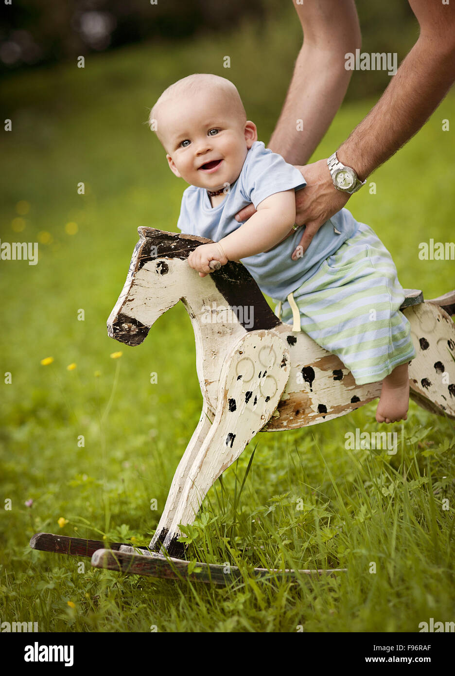 outside rocking horse