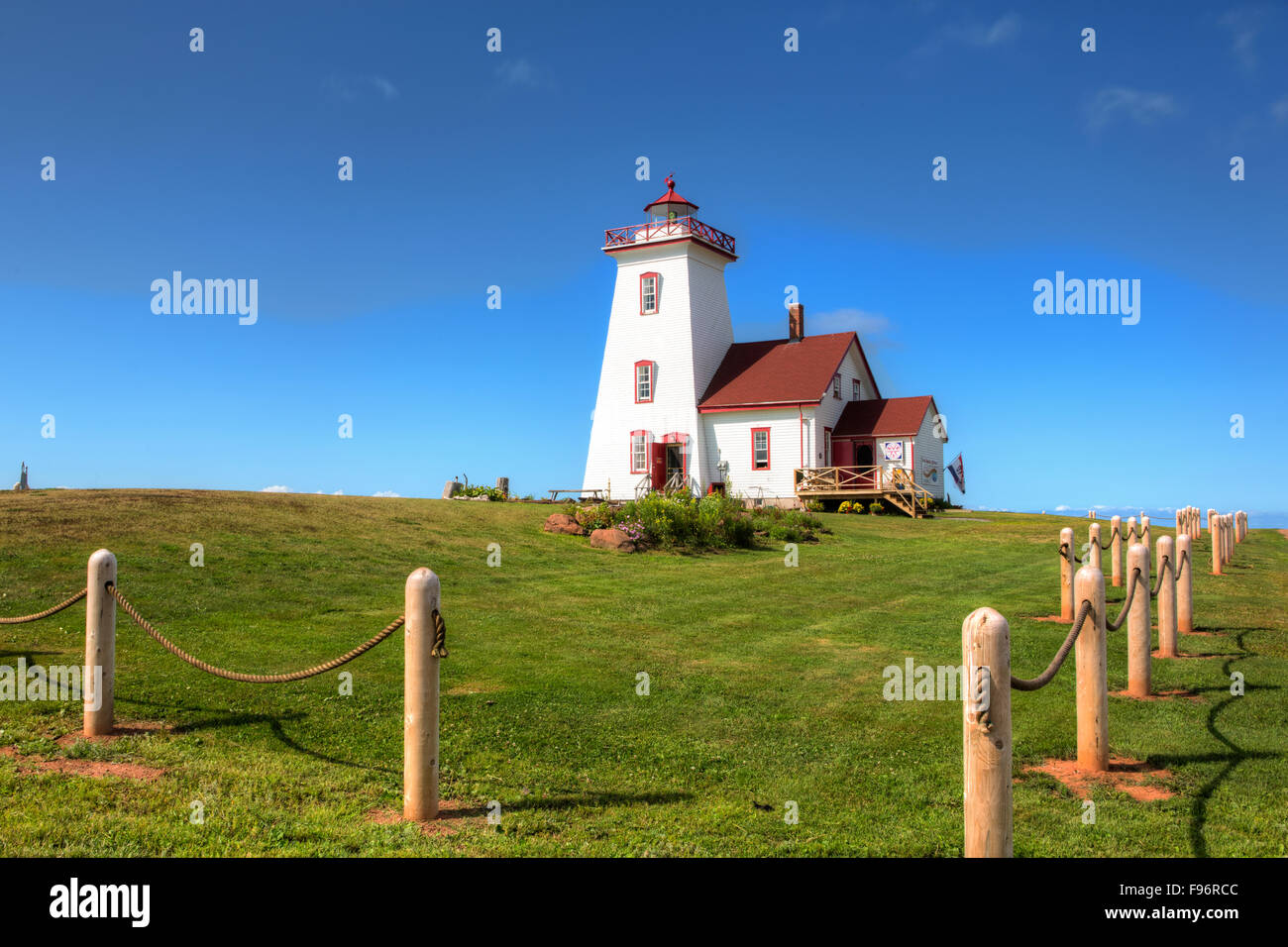 Lighthouse, Wood Islands Provincial Park, Prince Edward Island, Canada Stock Photo