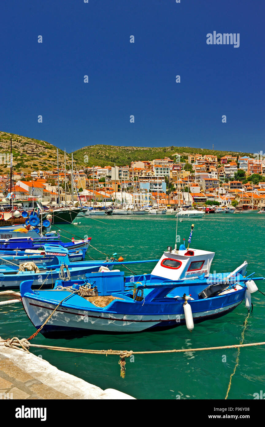 fishing boats, Pythagoreio, Samos Island, Greece Stock Photo