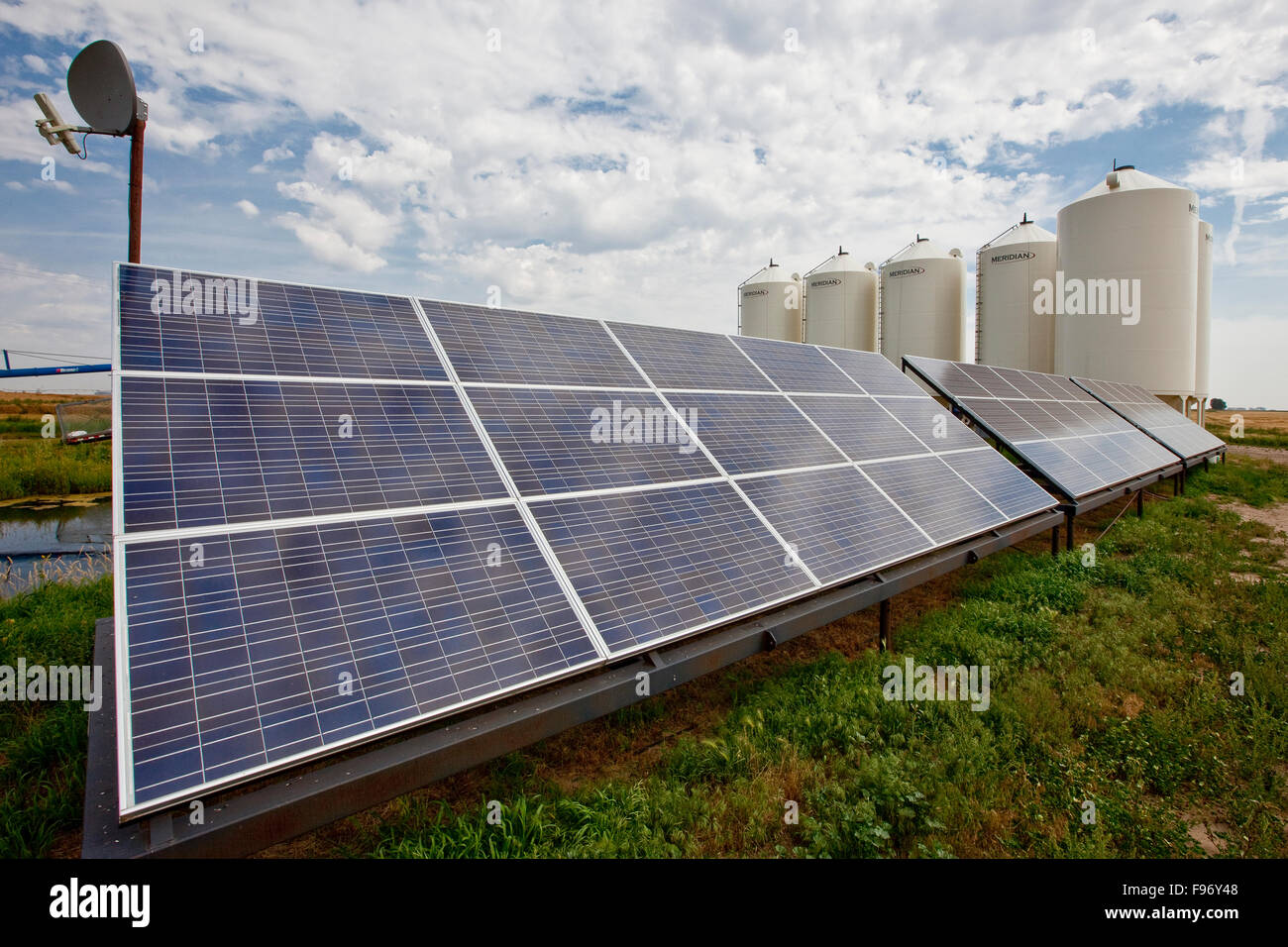 Solar panels, Alberta, Canada. Stock Photo