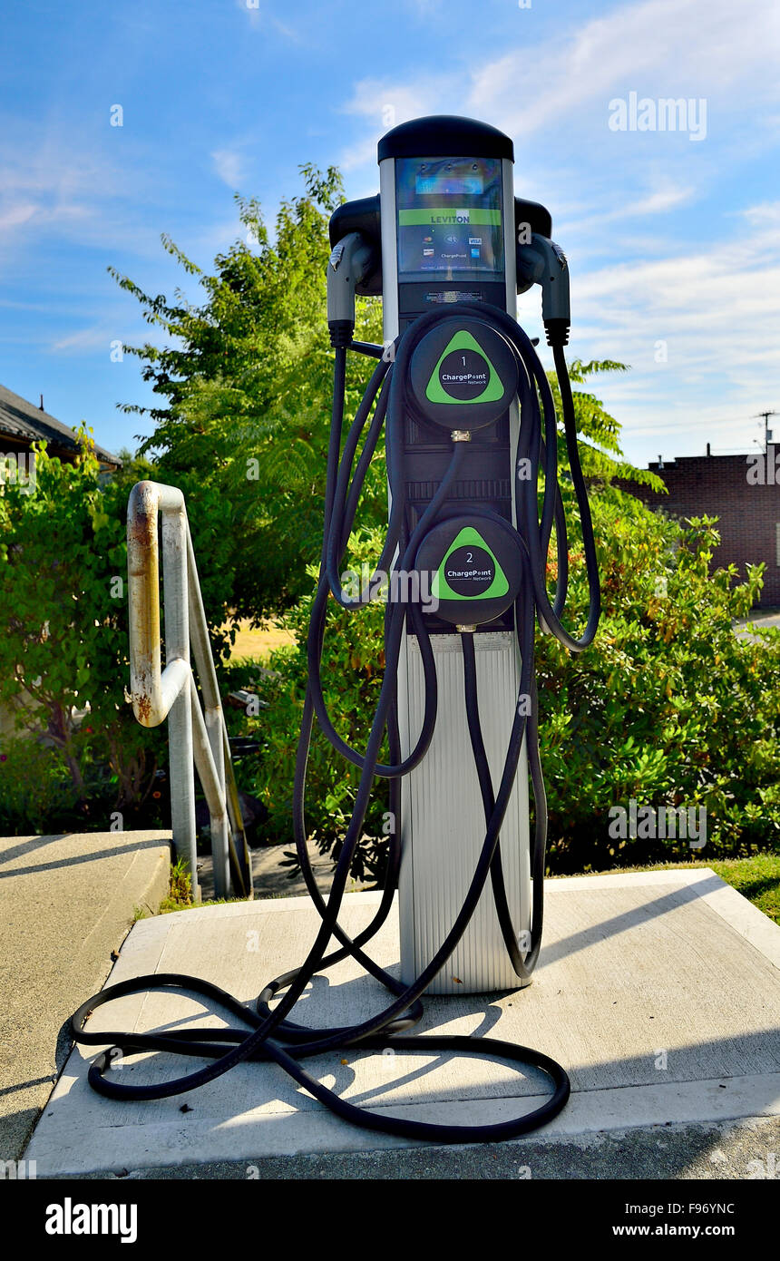 A charging station for electric vehicles in the town of Ladysmith on