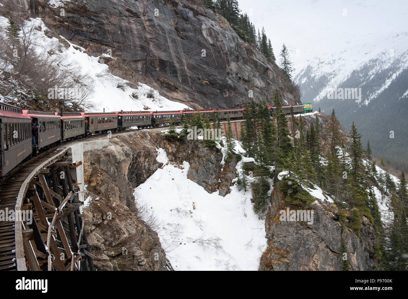 The White Pass & Yukon Railroad, Skagway, Alaska USA Stock Photo