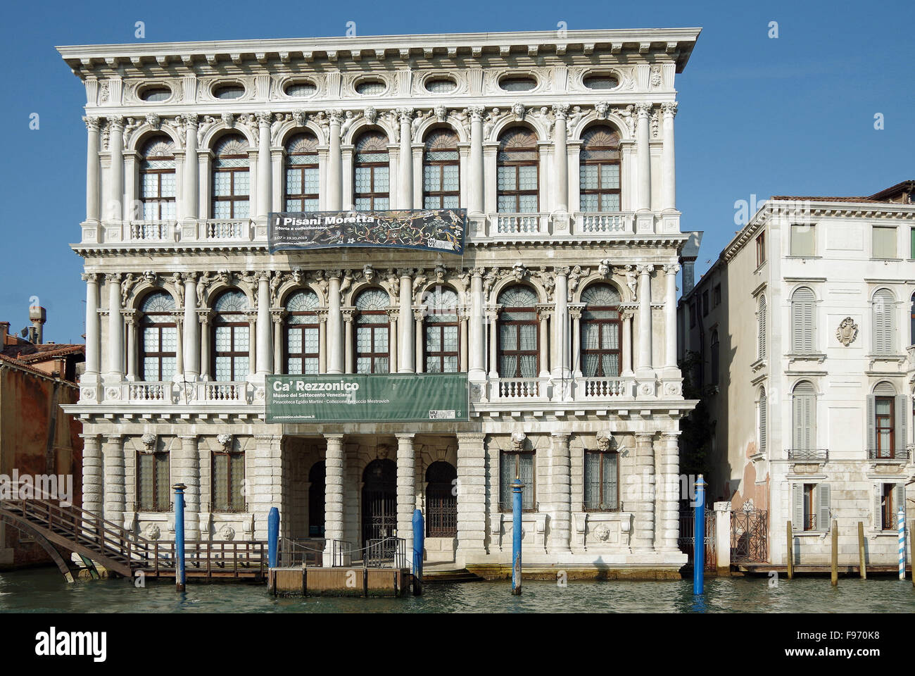 Venice, Italy, Ca' Rezzonico, Grand Canal Stock Photo