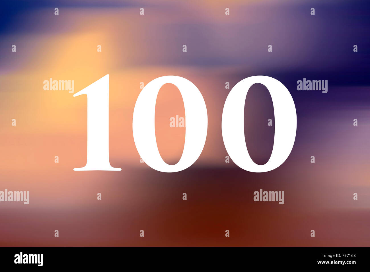 number hundred Stock Photo