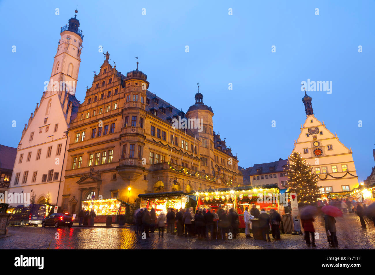 Christmas Market, Rothenburg ob der Tauber, Germany Stock Photo Alamy
