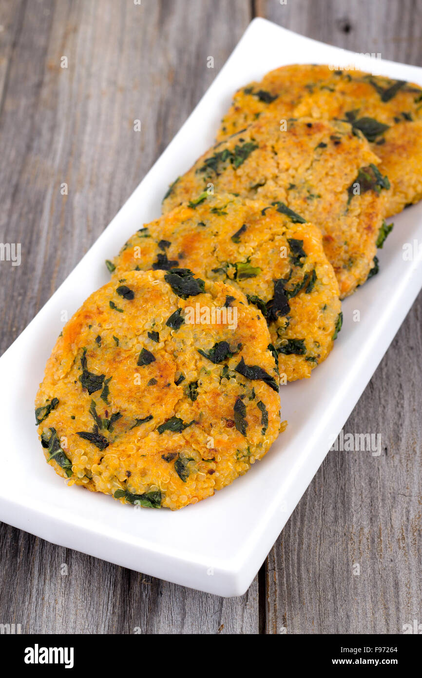 Sweet potato kale quinoa patties Stock Photo Alamy