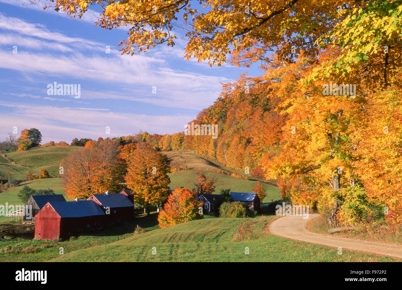 Jenne Farm, South Woodstock, Vermont, USA Stock Photo