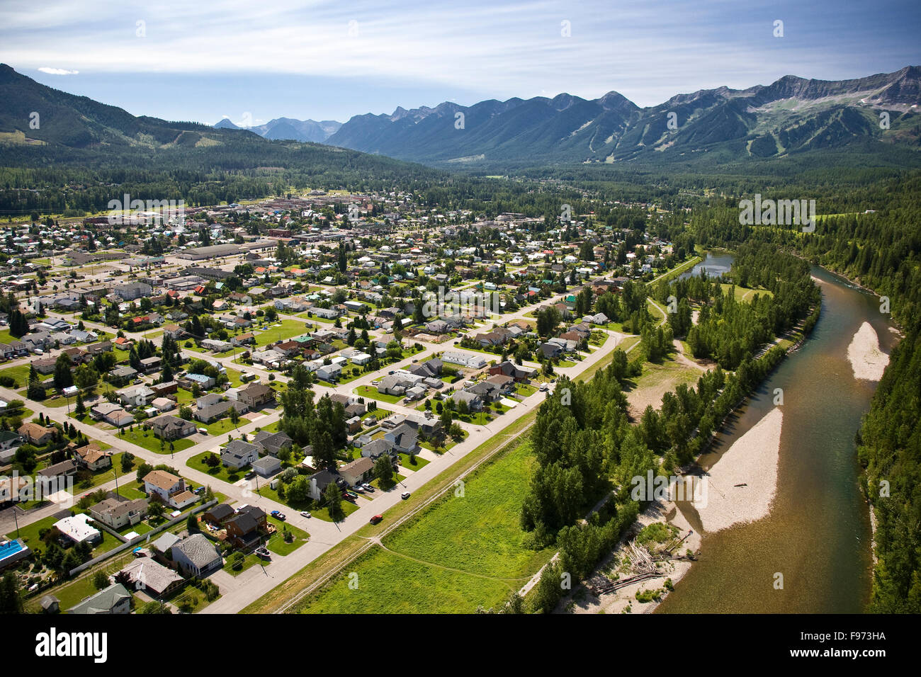 Island Lake Development, Fernie, British Columbia, Canada Stock Photo
