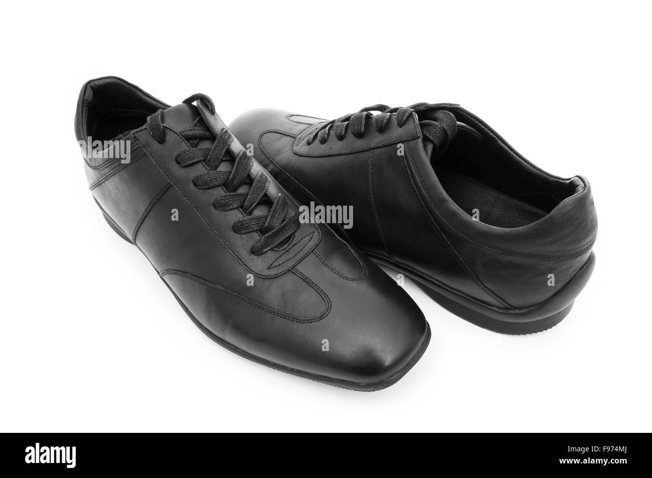 Male shoes isolated on the white background Stock Photo - Alamy