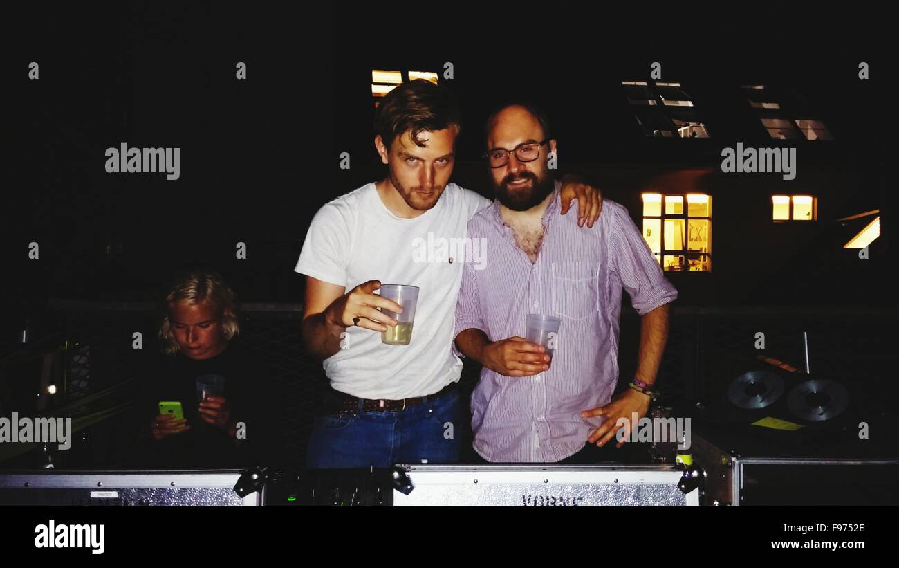 Portrait Of Two Men Drinking Wine Stock Photo Alamy