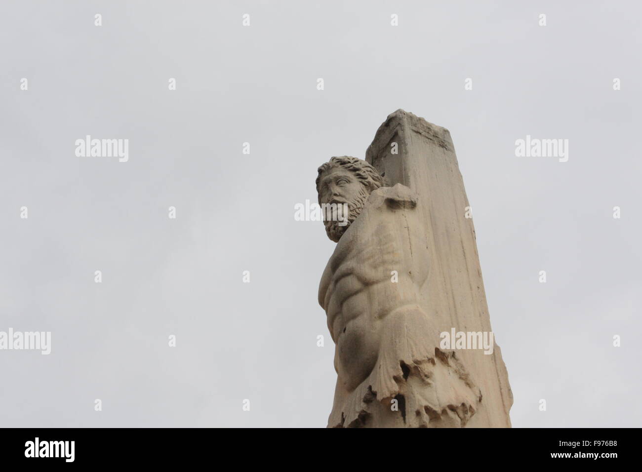 Low Angle View Of A Statue Against Clear Sky Stock Photo