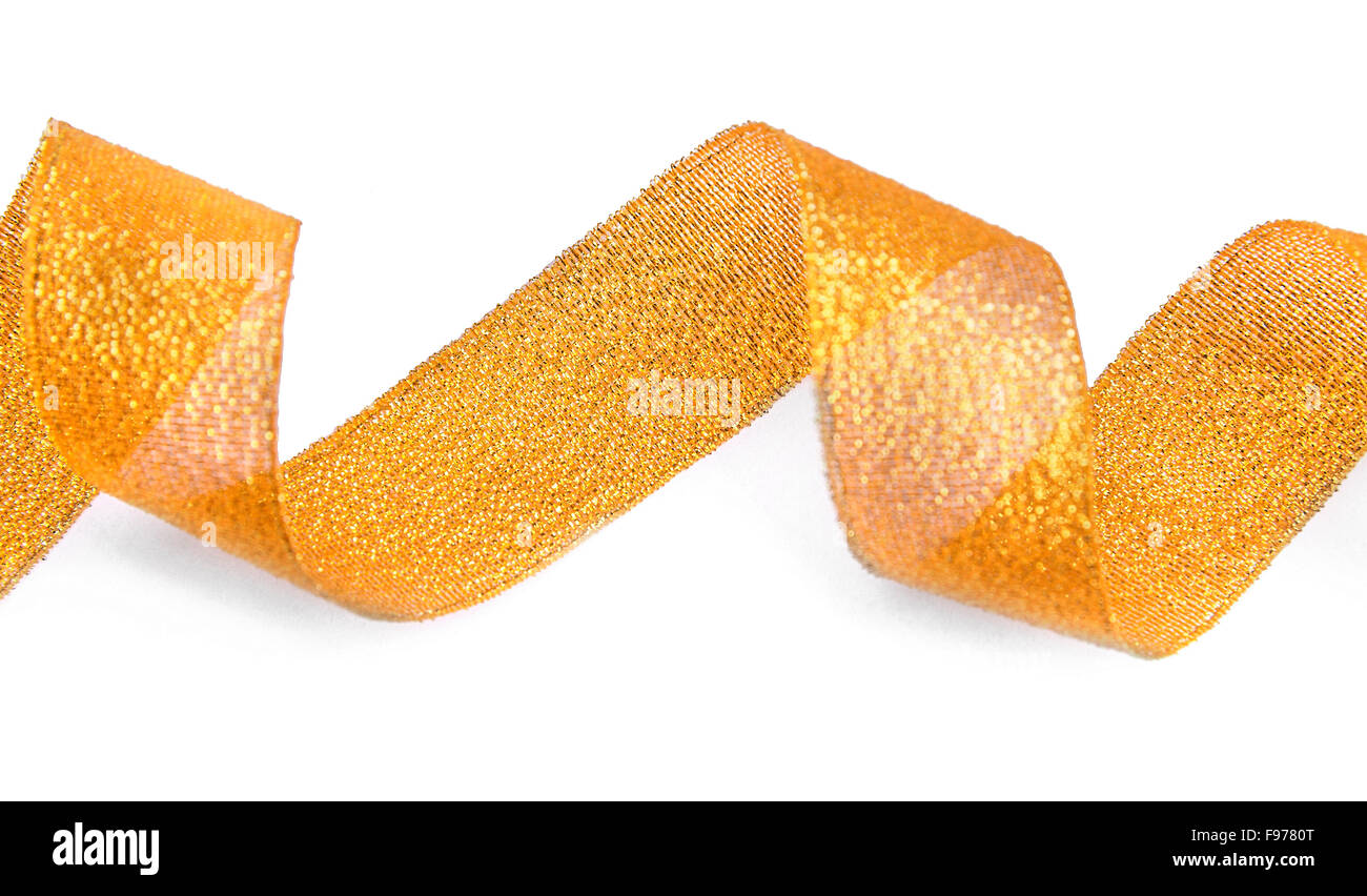 Gold ribbon twisted spiral Stock Photo Alamy