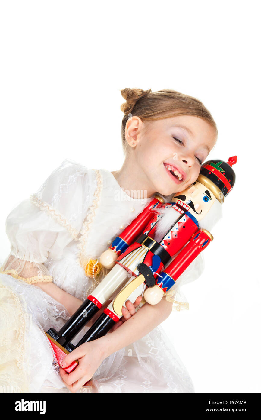 Ballerina who holding a nutcracker Stock Photo Alamy