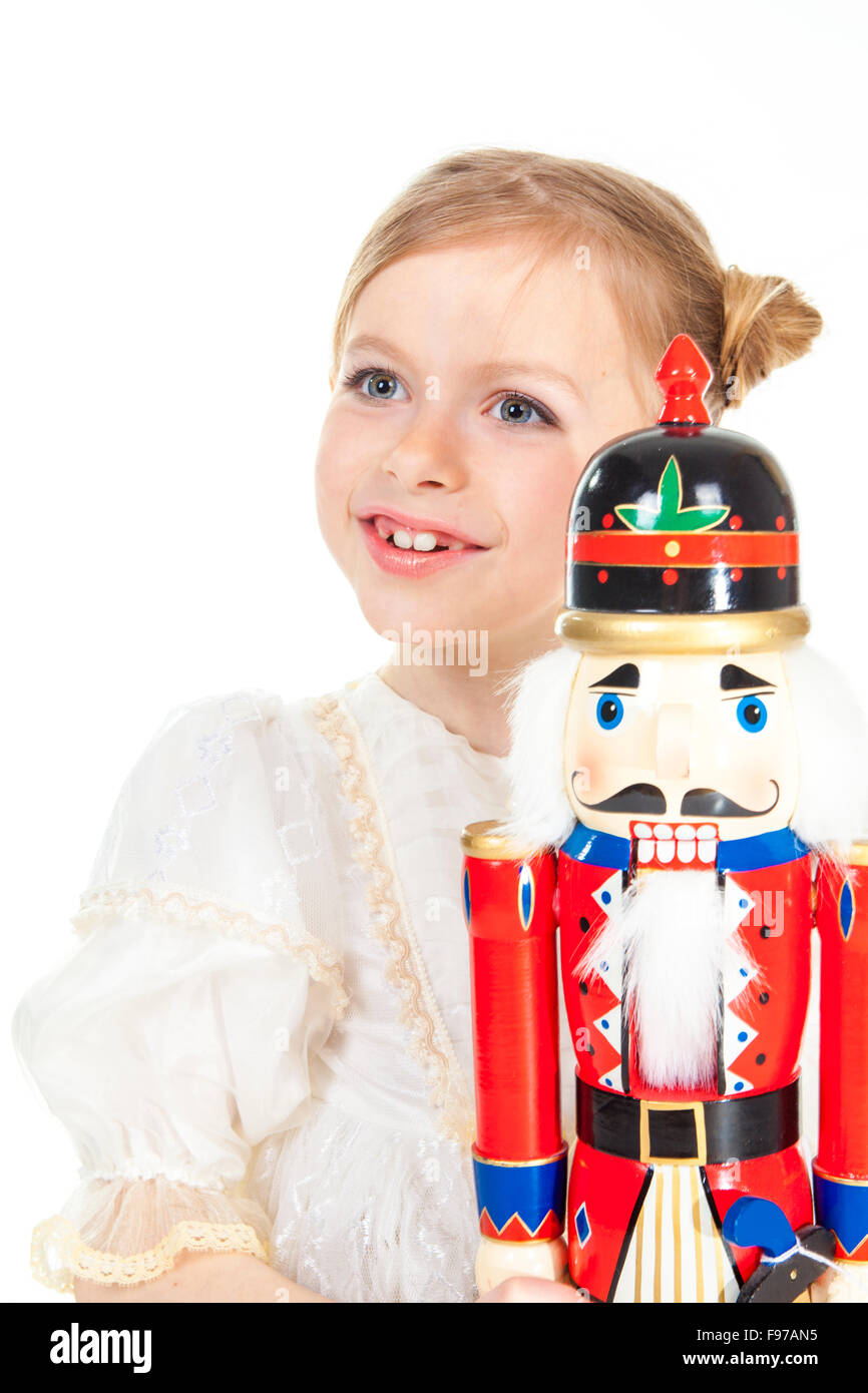 Ballerina who holding a nutcracker Stock Photo Alamy