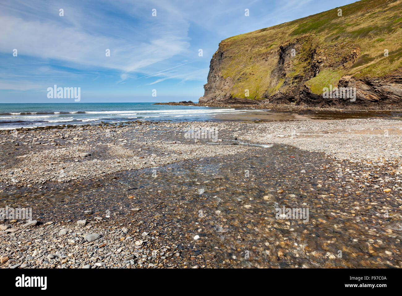 The beach at Crackington Haven on the North Cornwall coast England UK Europe Stock Photo