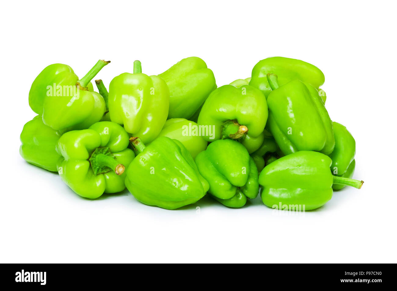 Bell peppers isolated on the white background Stock Photo - Alamy