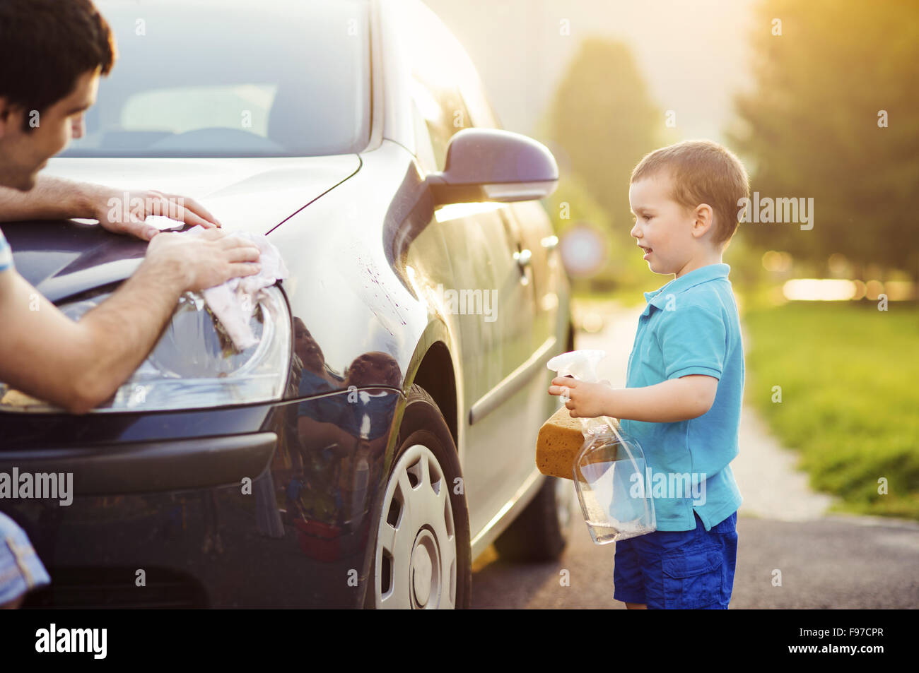 Helping to wash car hi-res stock photography and images - Alamy