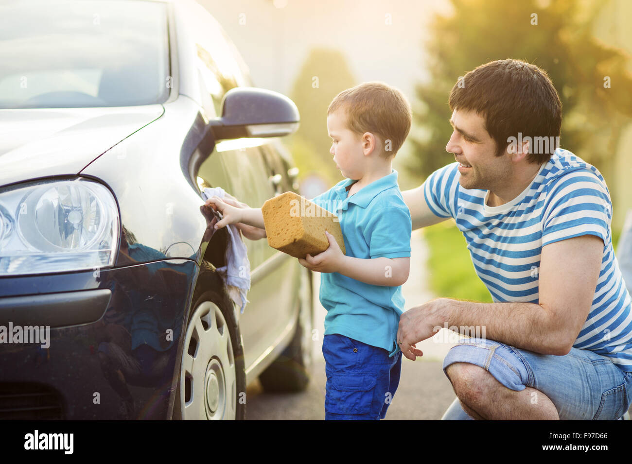 Helping to wash car hi-res stock photography and images - Alamy