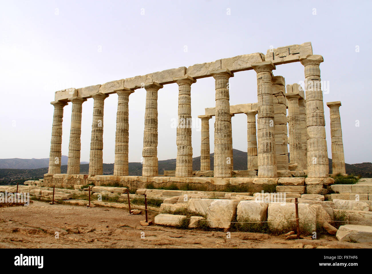 The Temple of Poseidon at Sounion Greece Stock Photo - Alamy