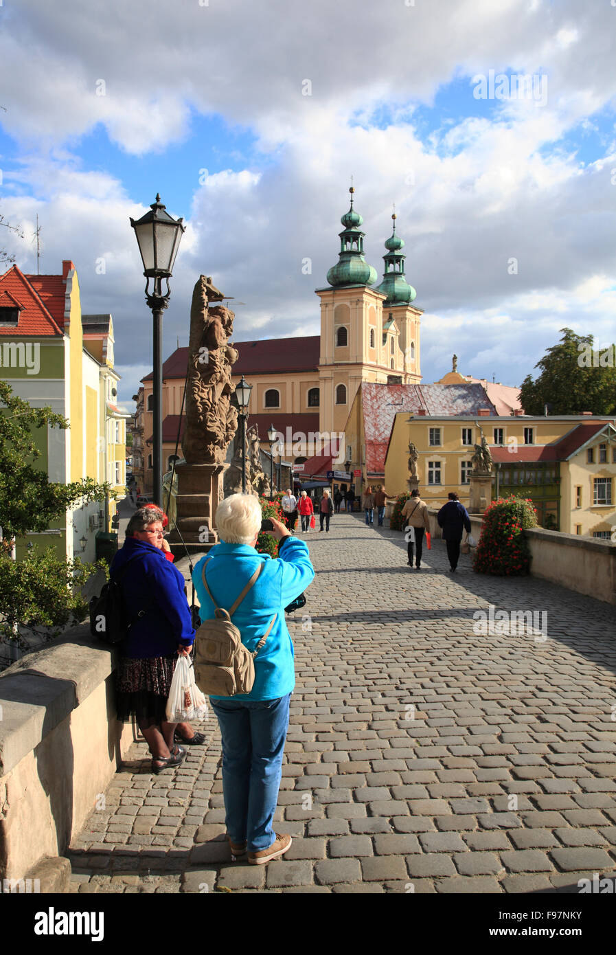 St. Johns Bridge, Most Sw.Jana, Klodzko (Glatz), Slask, Poland, Europe Stock Photo