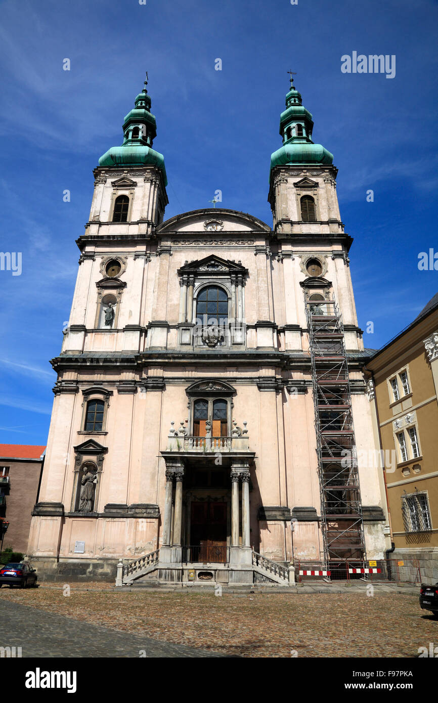 Jesuitenkirche Mariae Himmelfahrt (Kosciol Wniebowziecia) at Salzmarkt, Nysa (Neisse), Silesia, Poland, Europe Stock Photo
